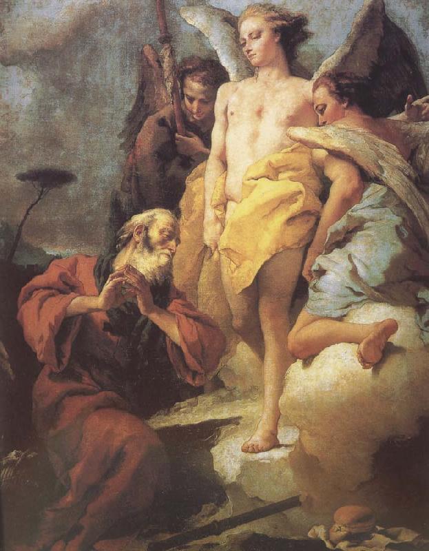 Giovanni Battista Tiepolo Abraham and Angels oil painting image